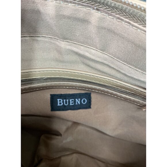 Bueno Floral & Butterfly Print Tote Bag With Tan Handles & Multiple Compartments - Picture 3 of 12